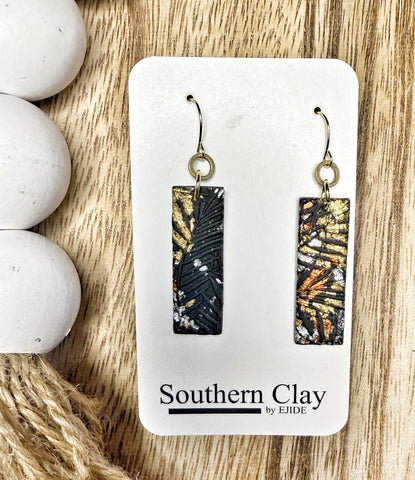 Black Bar w/ Silver, Gold, Rose Gold flakes