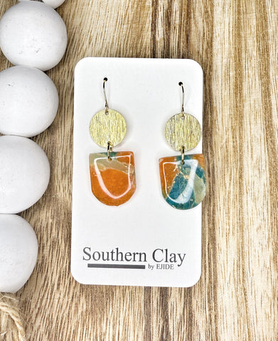 Orange and Turquoise Stone