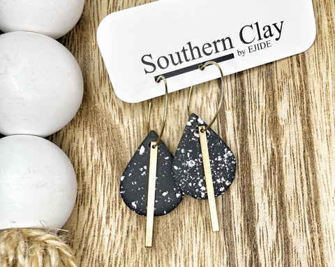 Black/White               Speckle Earrings